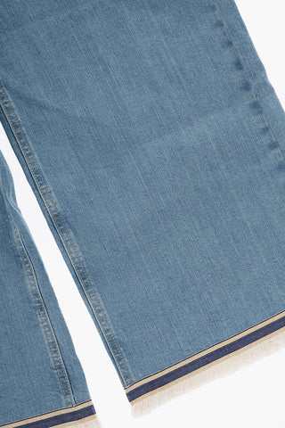 Jeans with Frayed Hem