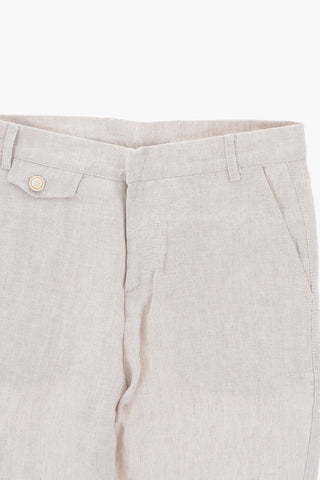 Cuffed Hem Linen Pants