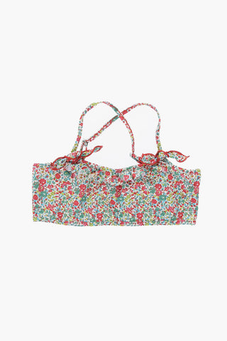 Floral Patterned Bikini with Ruffle Details