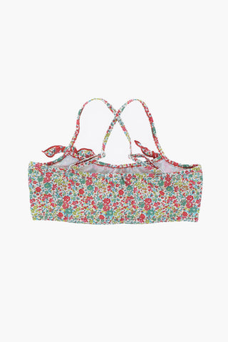Floral Patterned Bikini with Ruffle Details