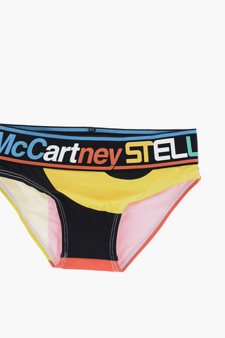 Embossed Logo Printed Bikini