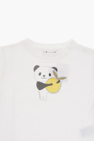 Crew-Neck Cotton T-shirt with print