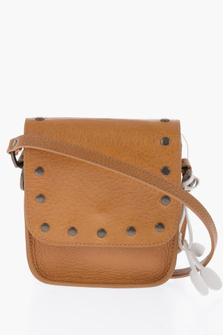 Leather Mini Bag with Studs and Cherry Shaped Charm