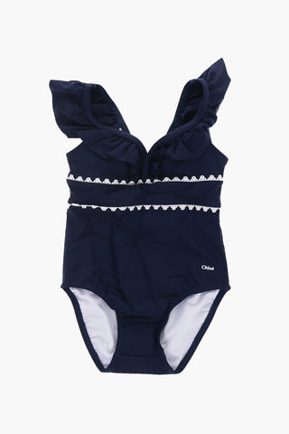 One Piece Swimsuit with Ruffle