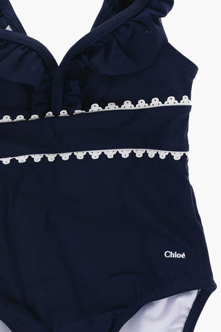 One Piece Swimsuit with Ruffle