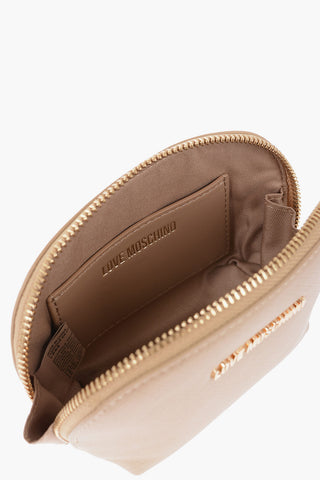 LOVE Saffiano Eco-Leather Makeup Bag with Gold Effect