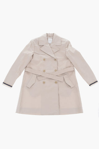 Double Breasted Trench With fringed Cuffs