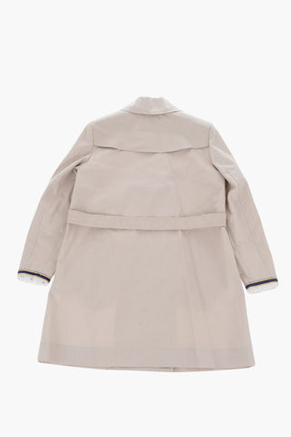 Double Breasted Trench With fringed Cuffs