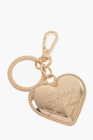 LOVE Gold Keychain with Heart-Shaped Charm