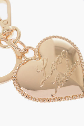 LOVE Gold Keychain with Heart-Shaped Charm