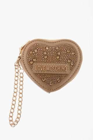 LOVE Portamonete a Forma di Cuore Impreziosito da Strass