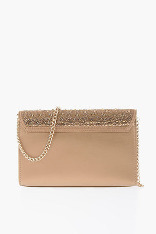 LOVE Embellished Rhinestones Shoulder Bag with Golden Details