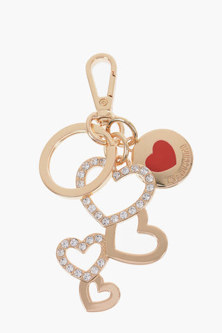 LOVE Golden-Effect keyring with Heart-Shaped Charm