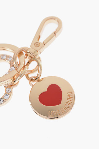 LOVE Golden-Effect keyring with Heart-Shaped Charm