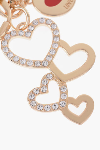 LOVE Golden-Effect keyring with Heart-Shaped Charm