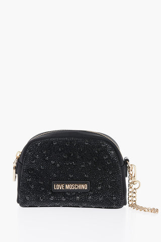 LOVE Necessaire in Raso Impreziosito da Strass