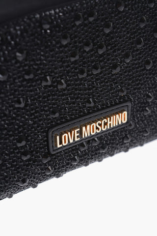 LOVE Necessaire in Raso Impreziosito da Strass