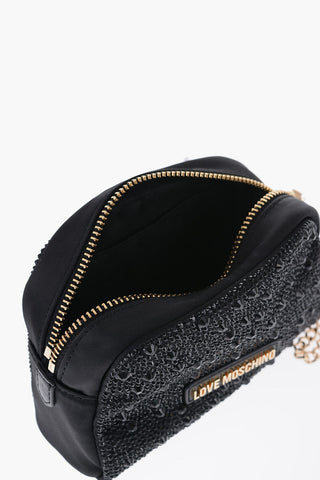 LOVE Necessaire in Raso Impreziosito da Strass