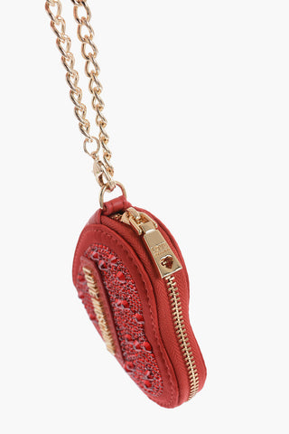 LOVE Portamonete a Forma di Cuore Impreziosito da Strass