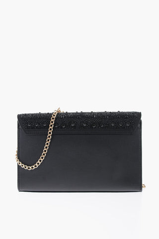 LOVE Embellished Rhinestones Shoulder Bag with Golden Details