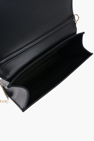 LOVE Embellished Rhinestones Shoulder Bag with Golden Details