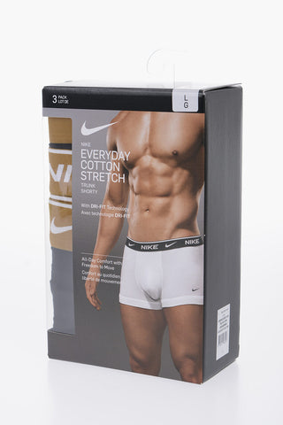 Set 3 Boxer in Cotone Stretch con Banda Elastica Logata
