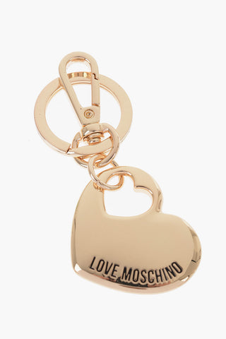 LOVE Metal Keyring with Heart-Shaped Pendant 