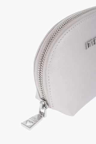 LOVE Saffiano Eco-Leather Makeup Bag with Zip Closure