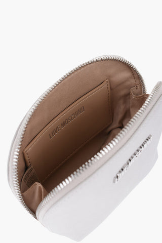 LOVE Saffiano Eco-Leather Makeup Bag with Zip Closure