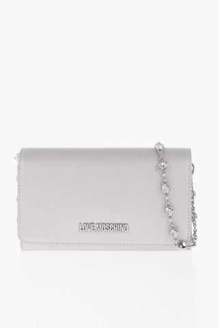 LOVE Saffiano Faux Leather Wallet with Removable Chain