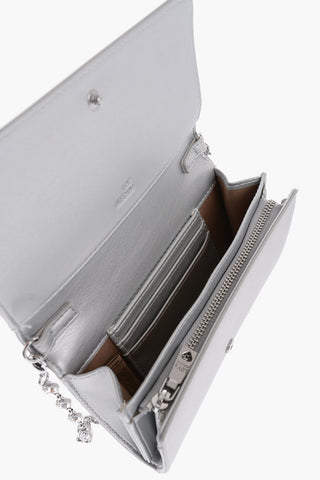 LOVE Saffiano Faux Leather Wallet with Removable Chain