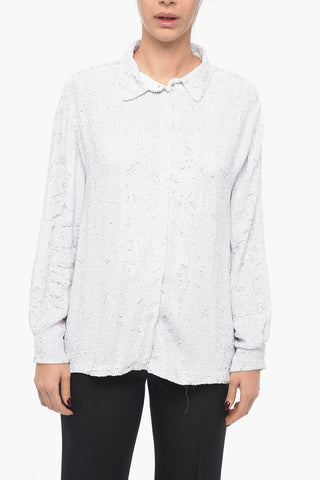 Camicia in Paillettes GUMMY con Bottoni a Pressione