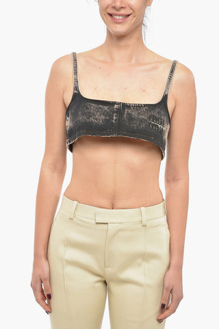 Crop Top in Denim Stone Washed