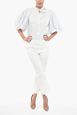 Front-pleated Pants with Tapered Fit