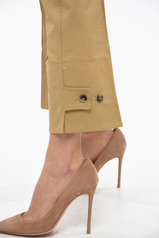 One-Pleat Cotton Tapered Trousers