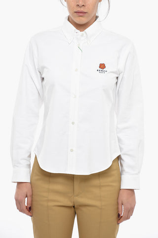 Hopsack Cotton CREST Button-down Shirt