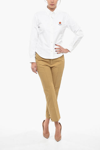 Hopsack Cotton CREST Button-down Shirt