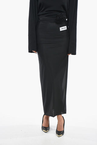Rose Detail Pencil Skirt