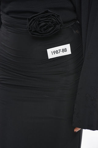 Rose Detail Pencil Skirt