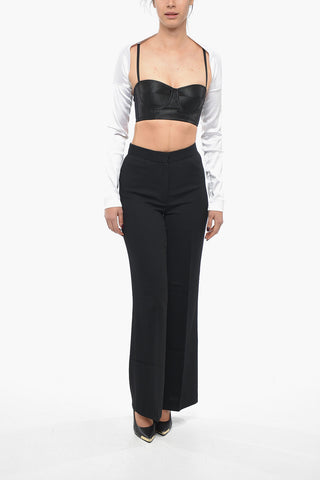 Satin Crop Cardigan with Zipped Sleeve