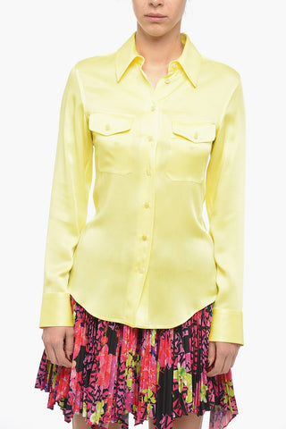 Camicia in Satin con Tasche Utility