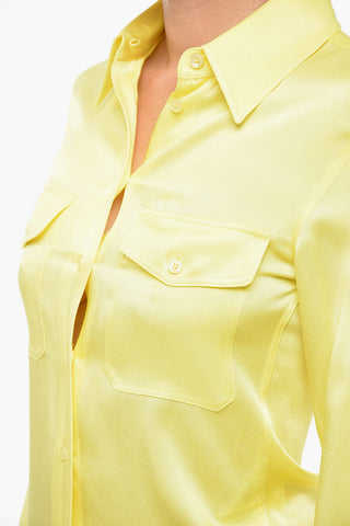 Camicia in Satin con Tasche Utility