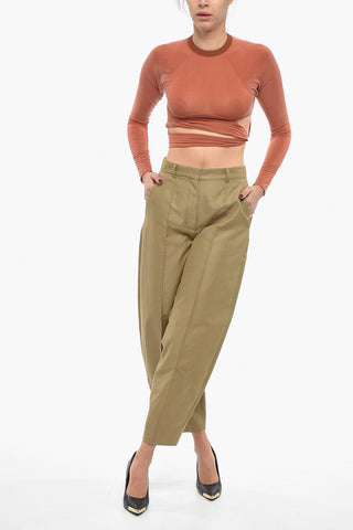 Pantaloni Balloon Fit ad 1 Pince in Misto Lino