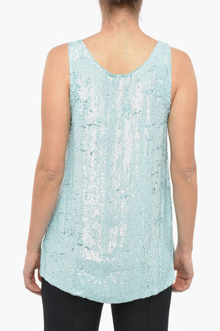 Sequined YOLENE Tank Top