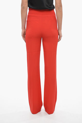 Sablè Satin Palazzo Pants with Elastic Waistband