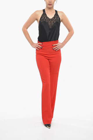 Sablè Satin Palazzo Pants with Elastic Waistband