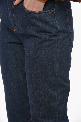 Dark Wash Regular Fit Denims with Lurex Detail 17cm