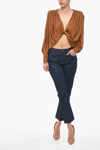Dark Wash Regular Fit Denims with Lurex Detail 17cm