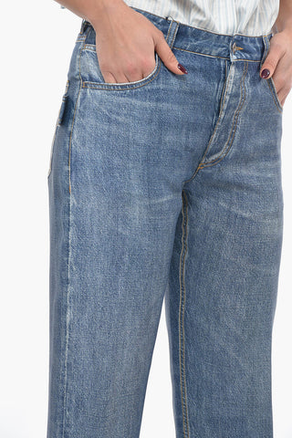 Pantaloni in Crepe con Effetto Denim