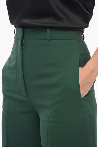 Wool Palazzo Pants with Belt Loops